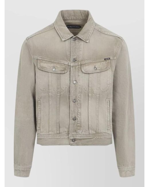 Tom Ford Gray Denim Jacket for men
