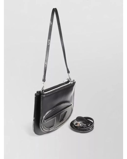 DIESEL White Shoulder Bag Adjustable And Detachable Strap