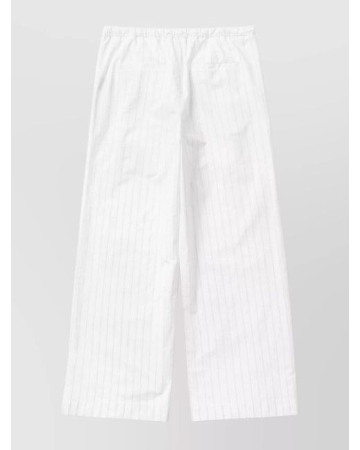 1989 STUDIO White Striped Wide-Leg Trousers