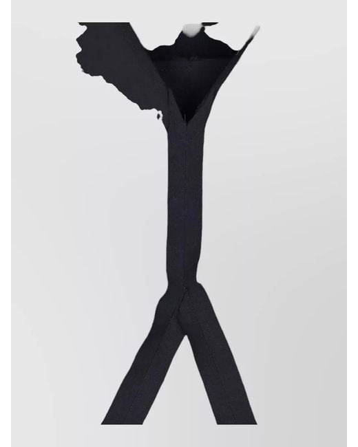 MM6 by Maison Margiela Black Knee Length Dress A Line V Neckline