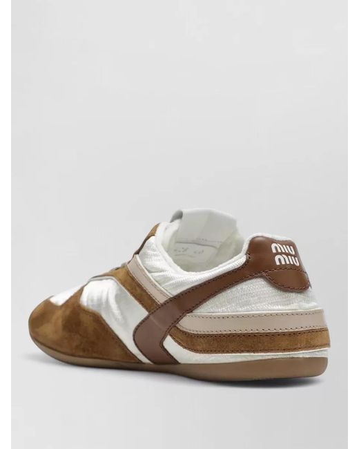 Miu Miu Multicolor Sneakers Contrasting Panels Rubber Sole Design