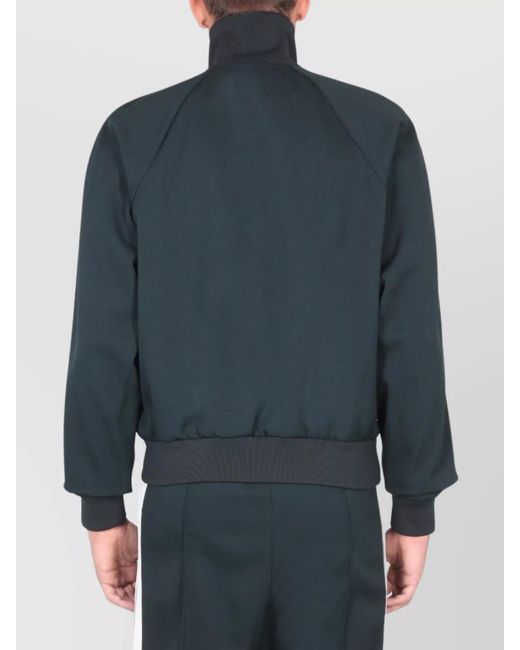 Bottega Veneta Blue Modern High Neck Suit Jacket With Stripes for men