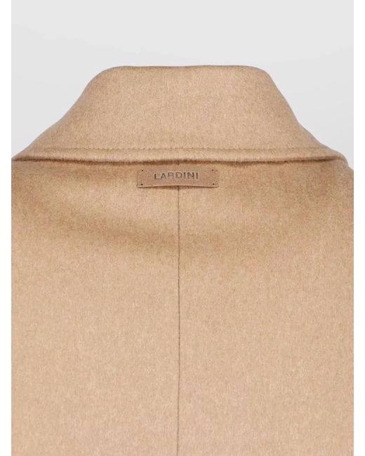 Lardini Natural Virgin Wool Single Breasted Coat for men