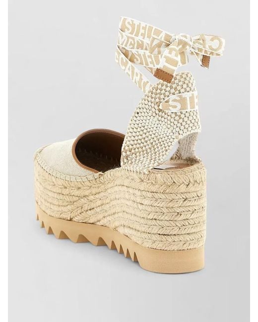 Stella McCartney Natural Gaia Espadrilles Open Back Platform Woven