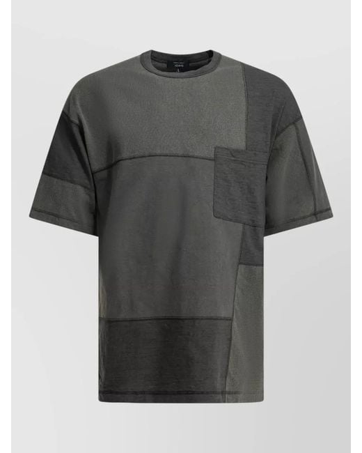 Comme des Garçons Gray Patchwork Crewneck T-Shirt for men