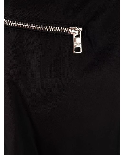 Prada Black Skirt Featuring Belt Loops And Side Pockets