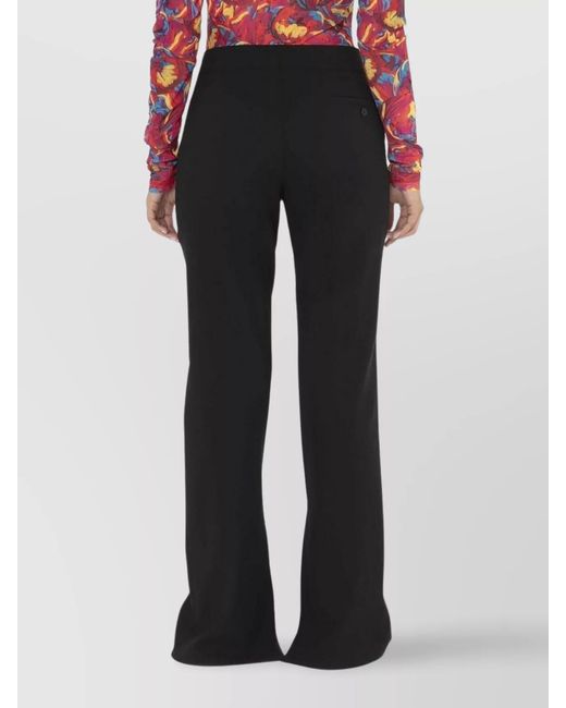 J.W. Anderson Black Virgin Wool Front-Slit Straight-Leg Trousers