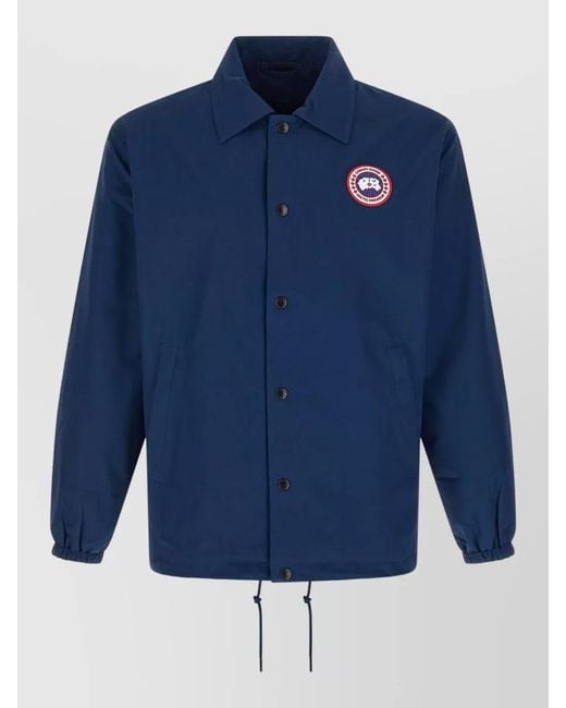 Canada Goose Blue Regency Jacket Elastic Cuffs Drawstring Hem for men