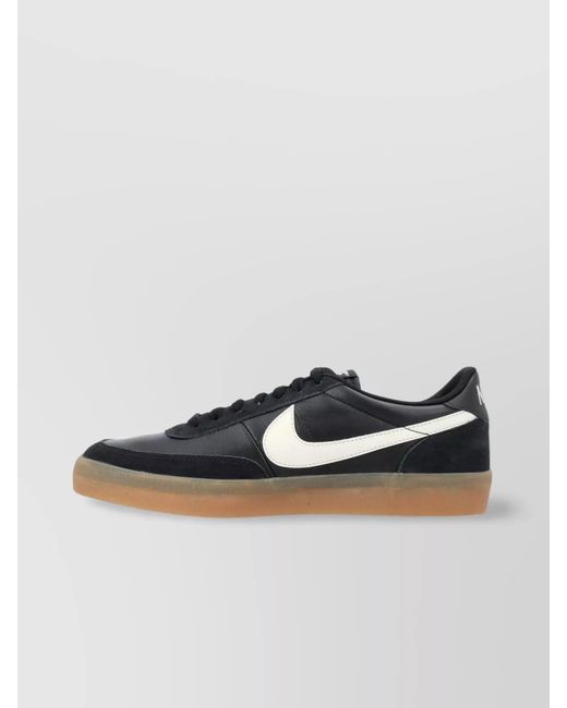 Nike Gray Leather Low-Top Sneakers
