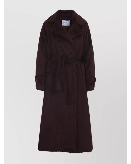 Max Mara Multicolor Alpaca Virgin Wool Oversized Midi Coat