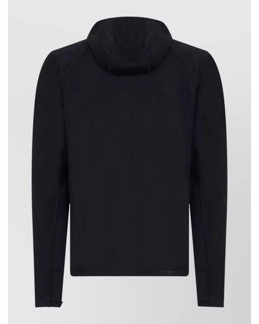 Boss Blue Hooded Zip Sweatshirt for men