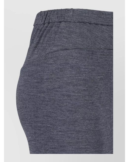 Junya Watanabe Blue Wool Knee-Length Skirt