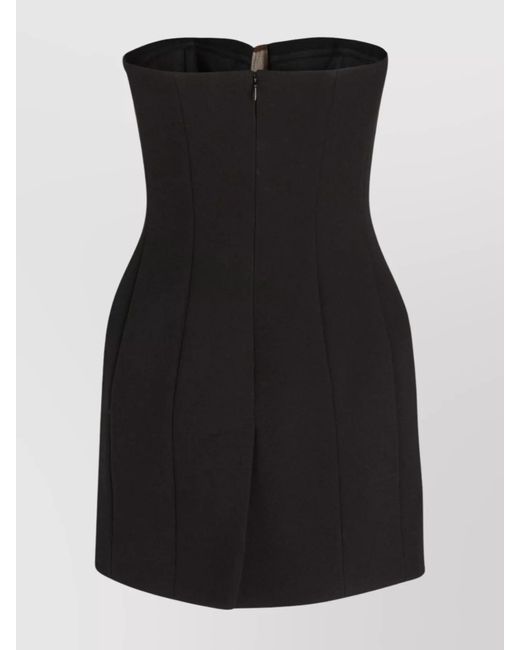 Ferragamo Black Wool Mini Dress