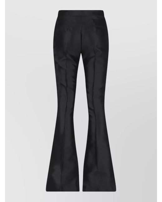 Dondup Black Tailored Trousers Flared Leg Belt Loops