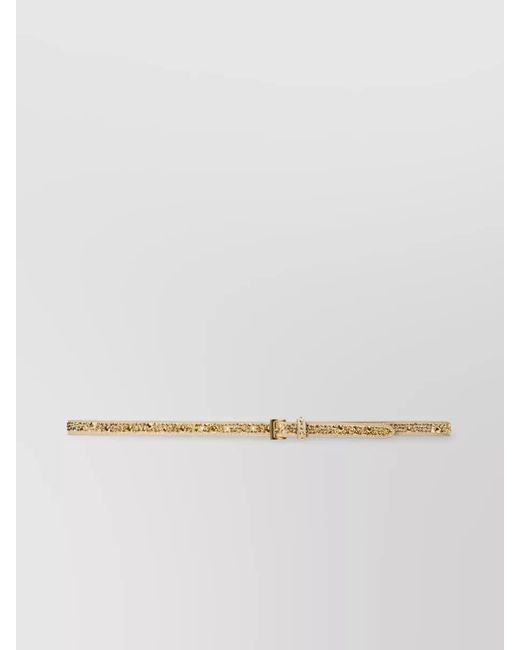 Prada Natural Embellished Suede Leather Belt