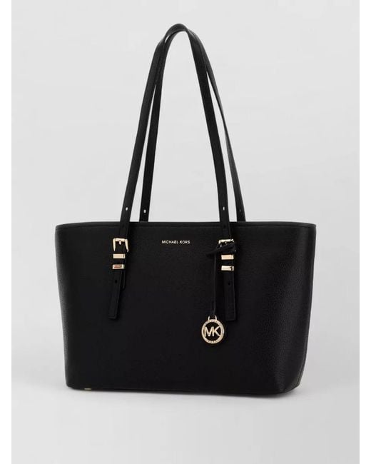 Michael Kors Black Quinn Leather Shoulder Shopper Double Handles