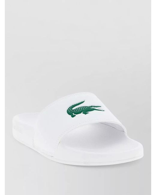 Lacoste White Serve Zero Flat Open Toe Slides for men
