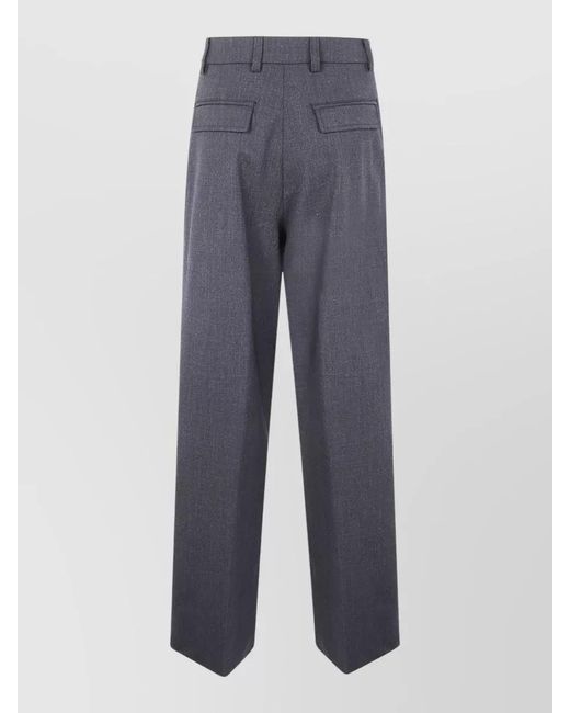 Thelatest Blue Axel Wool Polyester Tailored Ab Pants