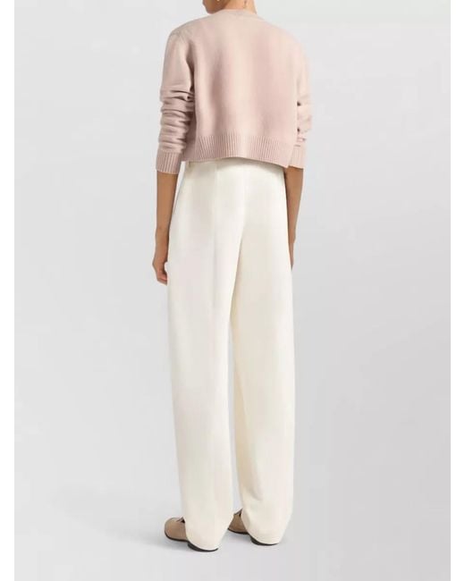 Givenchy Pink Cashmere Wool Short Crew Neck Cardigan
