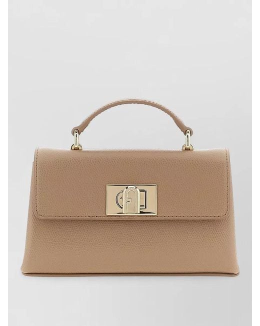 Furla Natural 1927 Mini Leather Shoulder Bag
