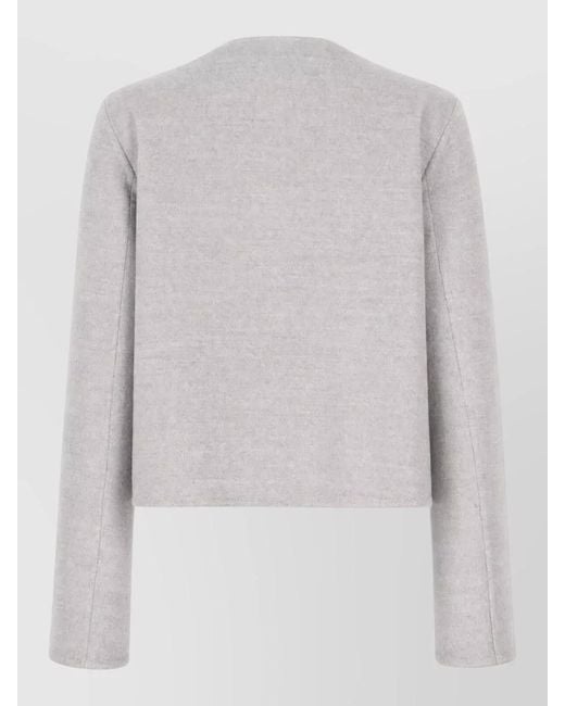 Fabiana Filippi Multicolor Faux Fur Coat Long Sleeves Open Front