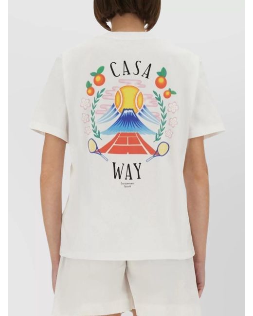 Casablanca White Organic Cotton Regular-Fit T-Shirt