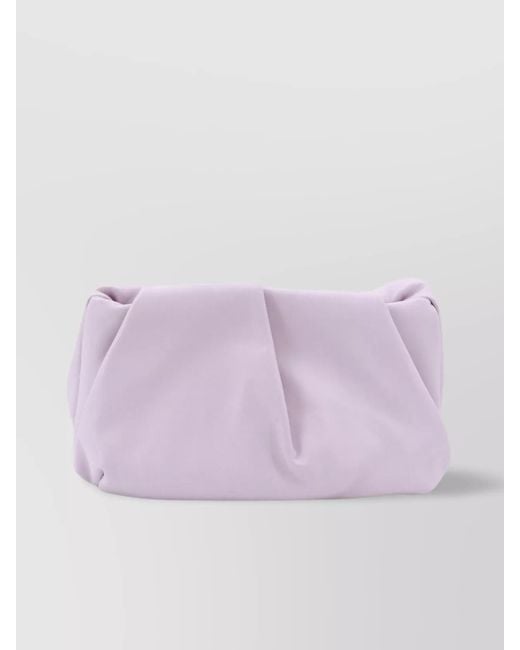 Burberry Purple Rose Frontal Leather Clutch