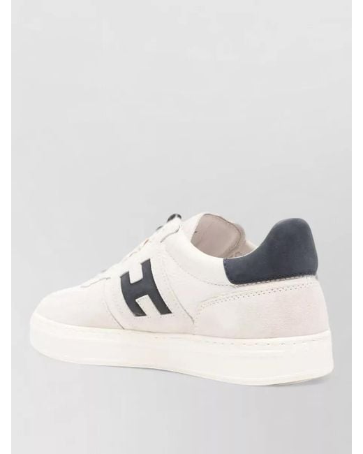 Hogan Natural H668 Leather Sneakers Round Toe Sole for men