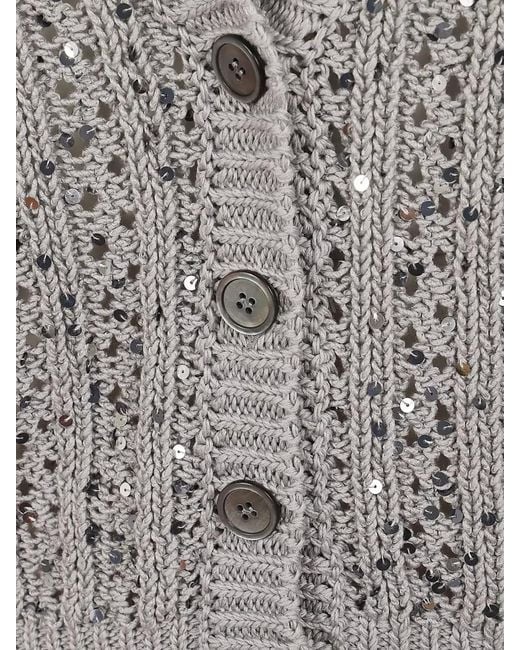Peserico Gray Regular Fit Sweater For