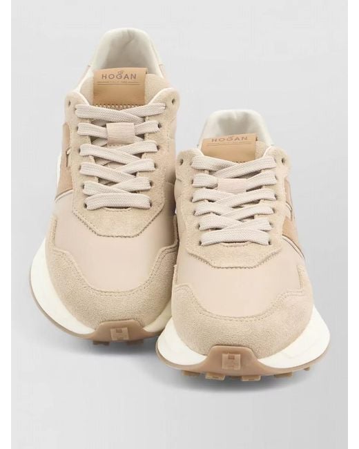 Hogan Natural Leather Low-Top Sneakers