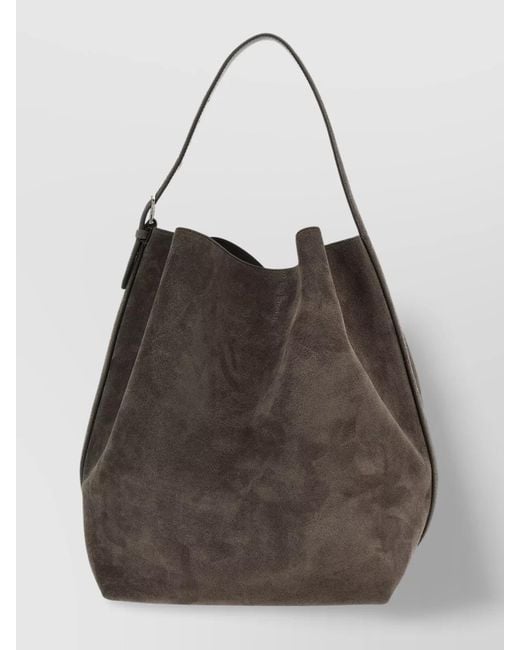 Totême Brown Leather Belted Shoulder Bag