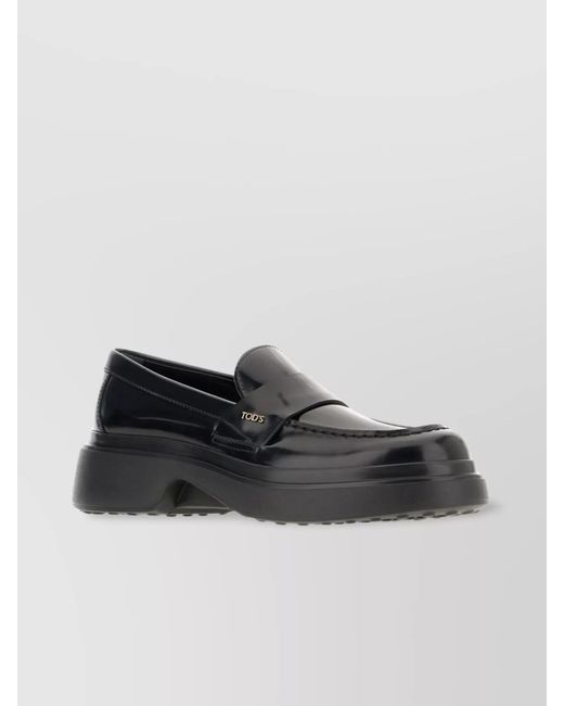 Tod's Black Patent Leather Loafers
