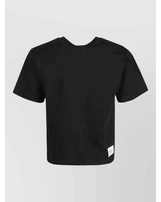 ARMARIUM Black Slim Fit Crewneck Cotton T Shirt
