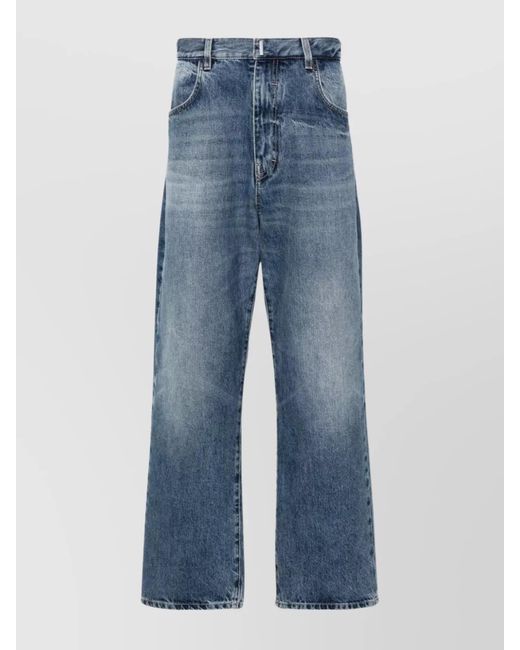 Givenchy Blue Denim Mid-Rise Straight-Leg Jeans for men