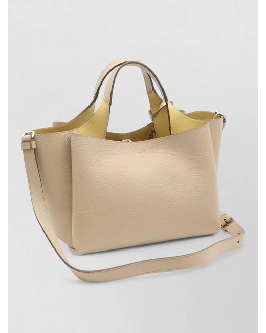 Tod's Natural Small Leather Tote Bag Dual Handle