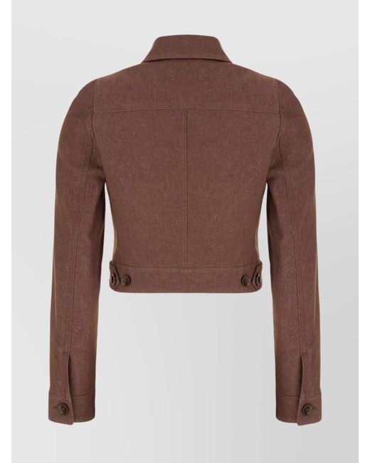 Max Mara Brown Denim Cropped Jacket