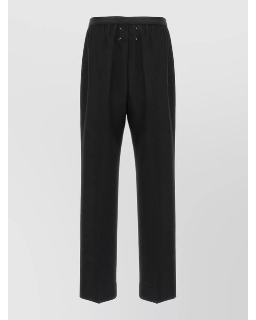 Maison Margiela Black Virgin Wool Straight-Leg Trousers