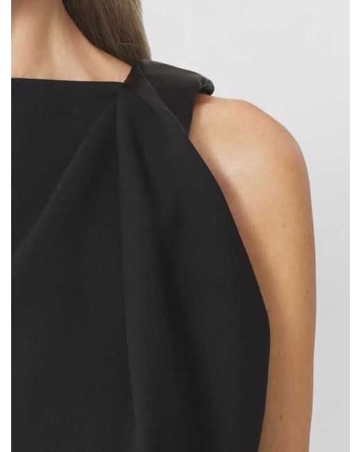 Lanvin Black Sleeveless Open Back Midi Dress