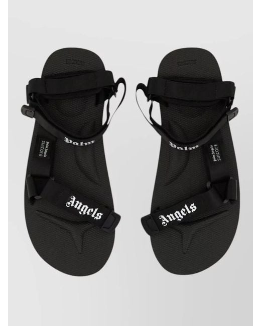 Palm Angels Black Logo Slides for men