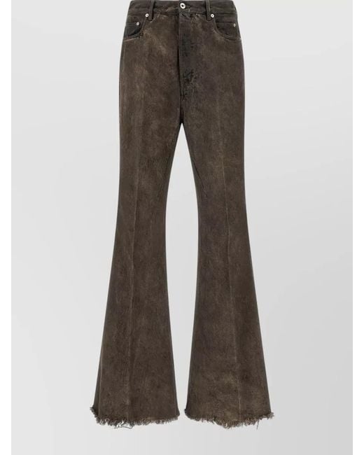 Rick Owens Gray Bolan Bootcut Denim Jeans Five Pocket for men