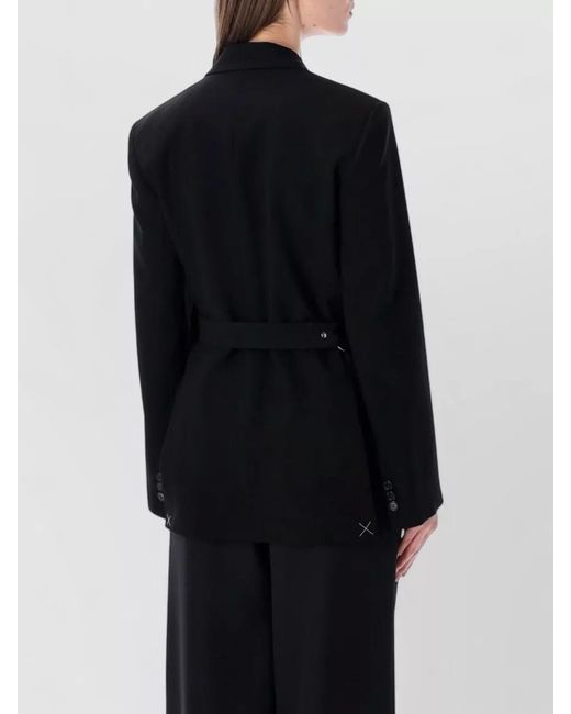Loewe Black Belted Wrap Jacket Fluid Tailoring