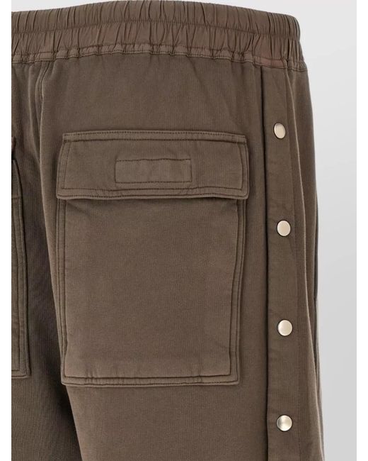 Rick Owens Brown Wide Pusher Short Cargo Shorts for men