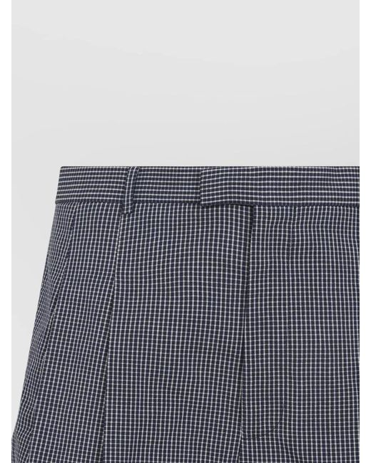 Givenchy Gray Checked Cotton Tailored Shorts for men