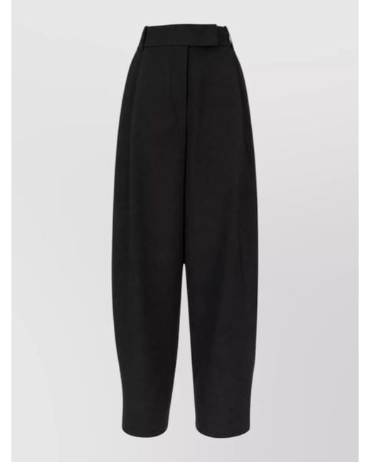 Giorgio Armani Black High Waist Wide Leg Tailored Pants