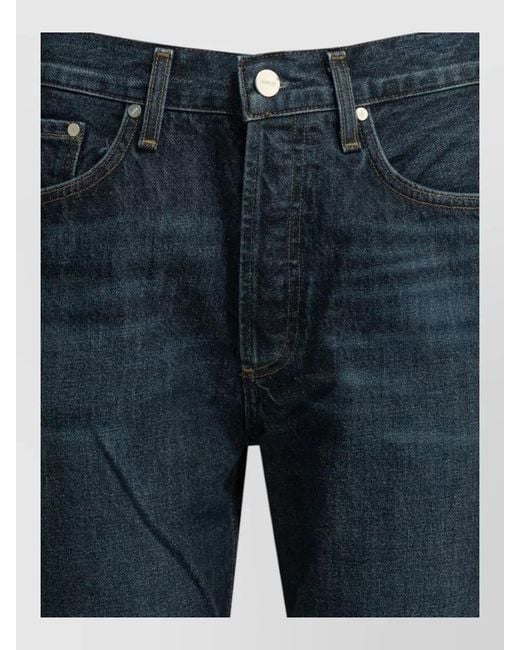 Agolde Blue High Rise Straight Leg Denim Jeans
