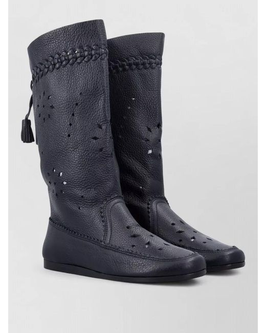 Isabel Marant Blue Welky Soft Grained Leather Boots