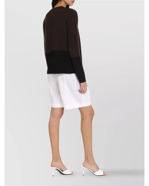 Jil Sander Black Ribbed Wool Crew-Neck Jumper