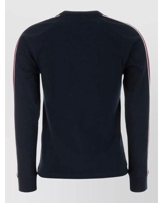 Miu Miu Blue Cotton Crew Neck T Shirt Raglan Sleeves