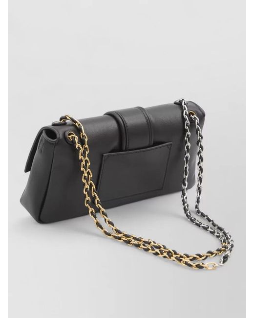 Jacquemus Black Bambino Chain Shoulder Bag Lambskin Leather