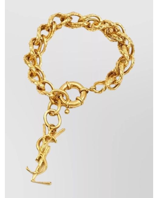 Saint Laurent Metallic Rope Chain Bracelet